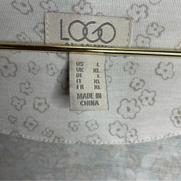 LOGO by Lori Goldstein Cardigan Open Front Floral - Picture 6 of 7